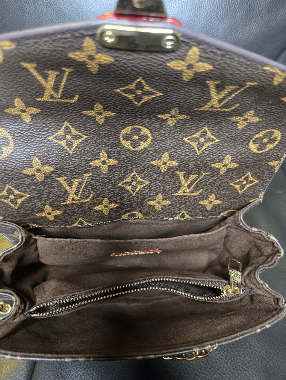 Monogram Canvas Crossbody with Gold Chain - Picture 4 of 5